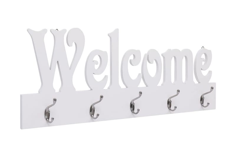 Väggkrokar WELCOME vit 74x29,5 cm - Vit - Förvaring - Klädförvaring - Klädhängare - Klädhängare vägg