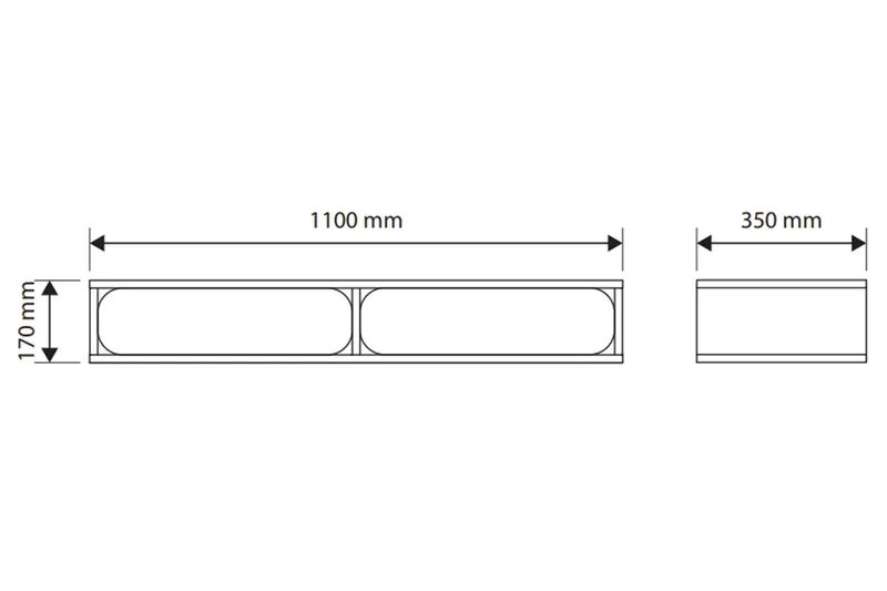 Marinport Väggskåp 110 cm - Beige - Förvaring - Väggförvaring