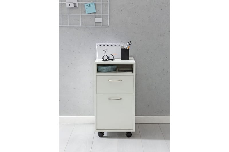 Rullkontejner Wohnling 1 låda 1 dörr folierad spånskiva med hjul modern - Förvaring - Småförvaring