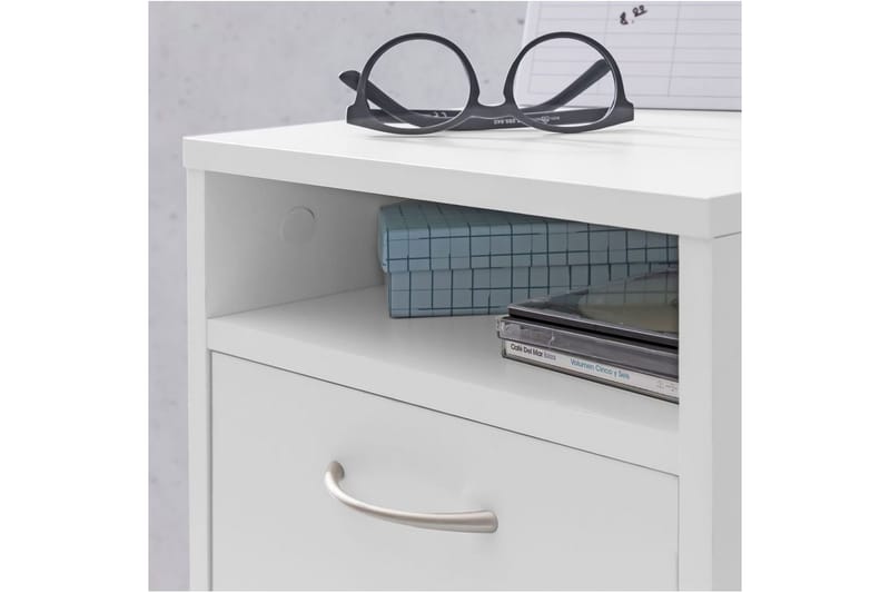 Rullkontejner Wohnling 1 låda 1 dörr folierad spånskiva med hjul modern - Förvaring - Småförvaring