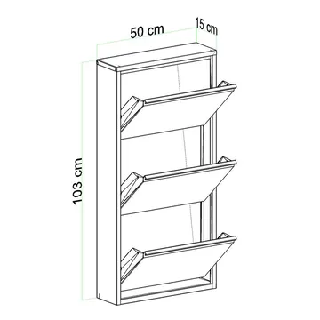 Rylanis Skoskåp 50x103 cm - Antracit - Förvaring - Skoförvaring