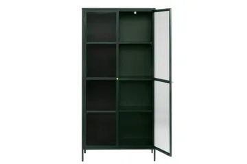 Azza Vitrinskåp 40 cm djup 90 cm bred 190 cm hög Metall - Grön - Förvaring - Skåp - Vitrinskåp