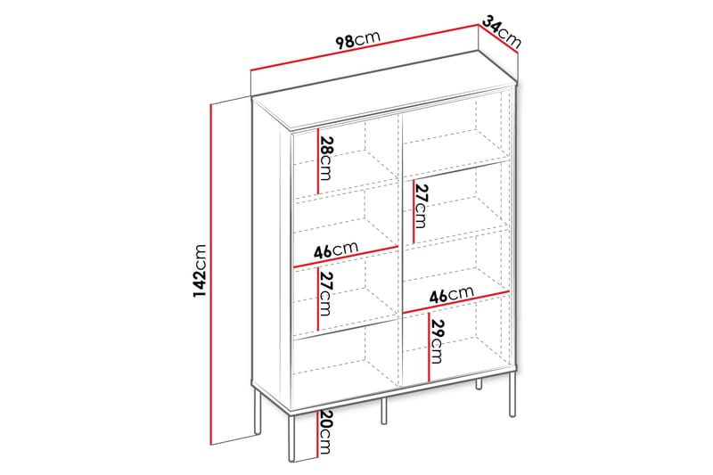 Basici Highboard - Brun - Förvaring - Skåp - Förvaringsskåp