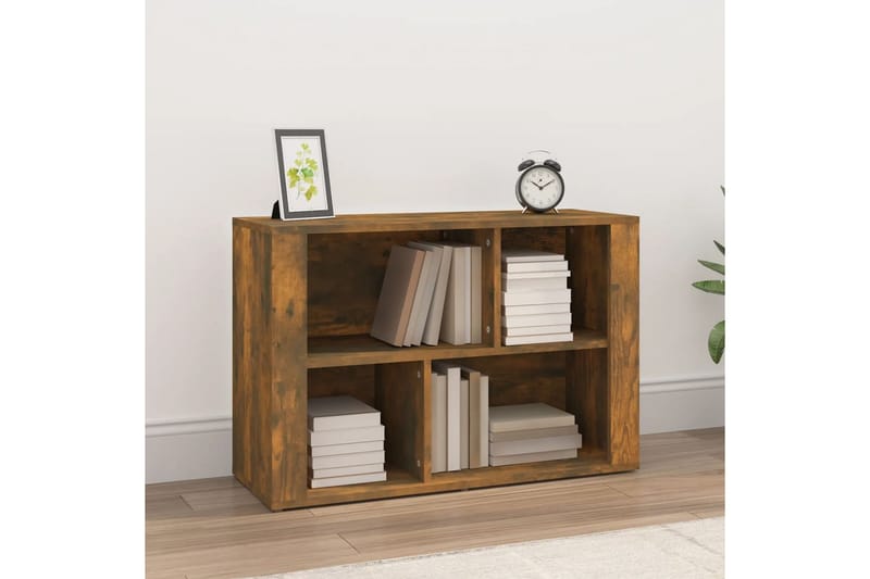 beBasic Förvaringsskåp rökfärgad ek 80x30x54 cm konstruerat trä - Brown - Förvaring - Skåp - Vitrinskåp