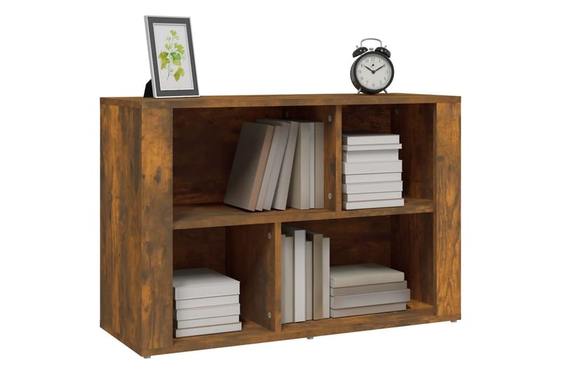 beBasic Förvaringsskåp rökfärgad ek 80x30x54 cm konstruerat trä - Brown - Förvaring - Skåp - Vitrinskåp