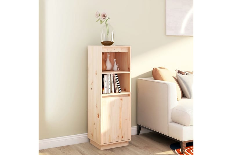 beBasic Högskåp 37x34x110 cm massiv furu - Brown - Förvaring - Skåp - Förvaringsskåp