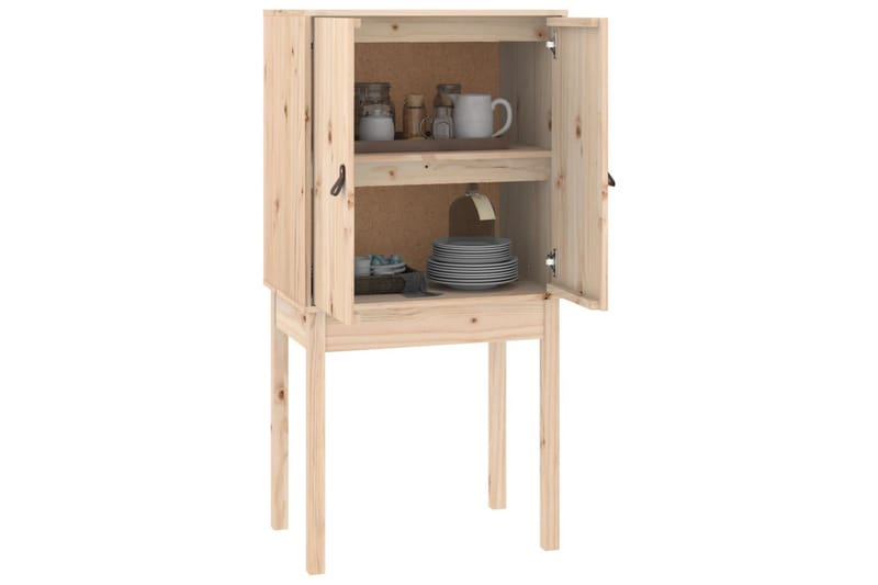 beBasic Högskåp 60x40x120 cm massiv furu - Brown - Förvaring - Skåp - Förvaringsskåp