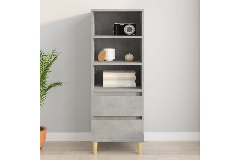 beBasic Högskåp betonggrå 40x36x110 cm konstruerat trä - Grey - Förvaring - Skåp - Förvaringsskåp