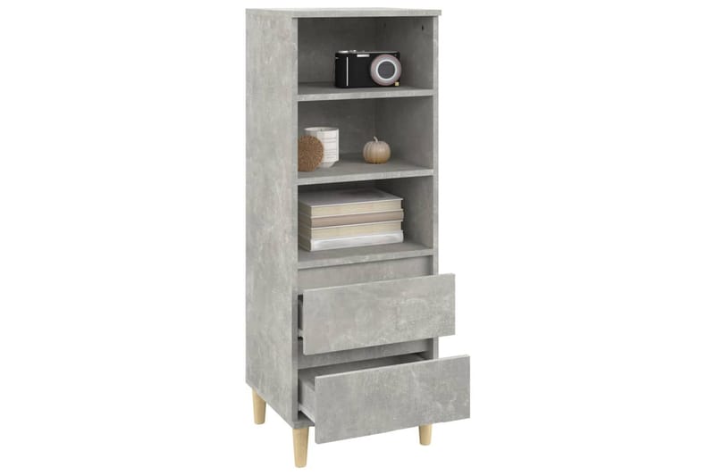 beBasic Högskåp betonggrå 40x36x110 cm konstruerat trä - Grey - Förvaring - Skåp - Förvaringsskåp