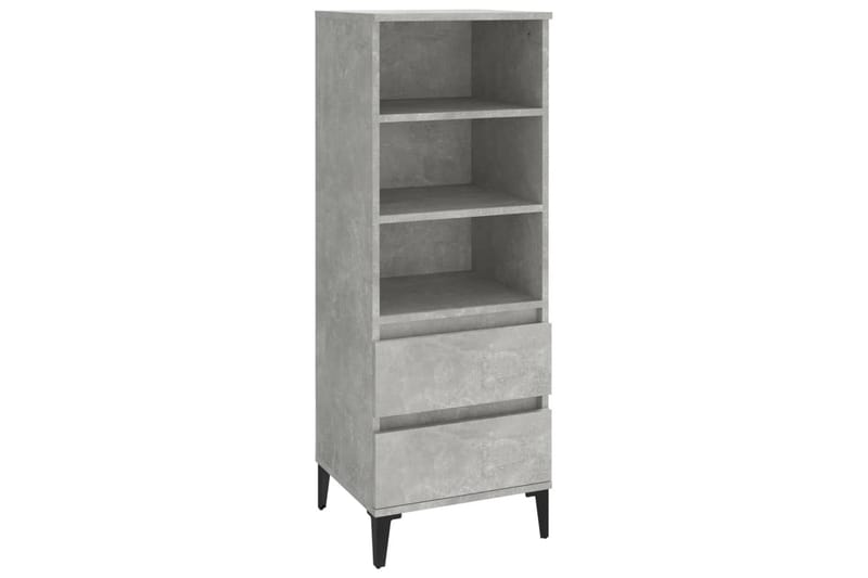 beBasic Högskåp betonggrå 40x36x110 cm konstruerat trä - Grey - Förvaringsskåp