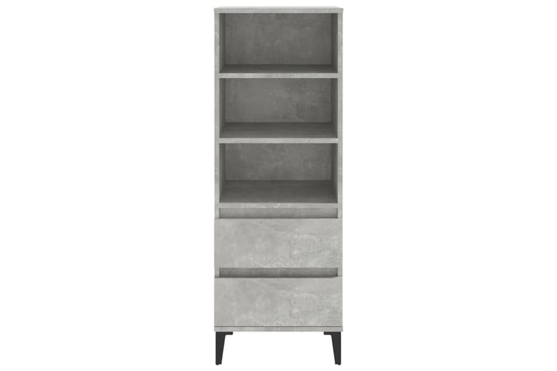 beBasic Högskåp betonggrå 40x36x110 cm konstruerat trä - Grey - Förvaringsskåp