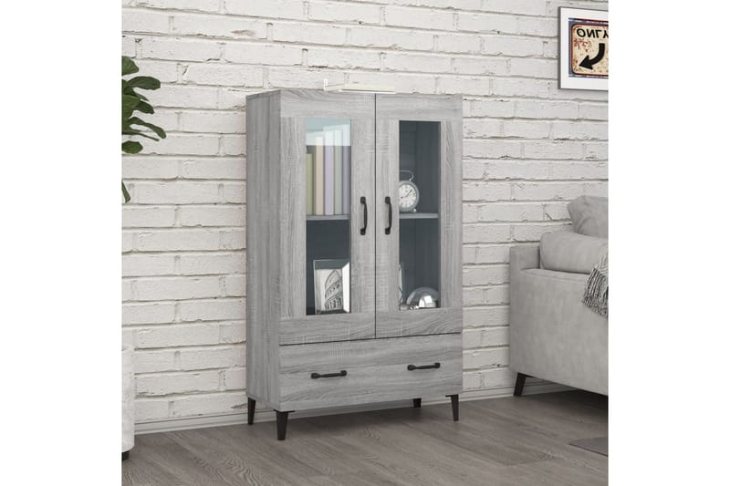 beBasic Högskåp grå sonoma 70x31x115 cm konstruerat trä - Grey - Förvaring - Skåp - Förvaringsskåp