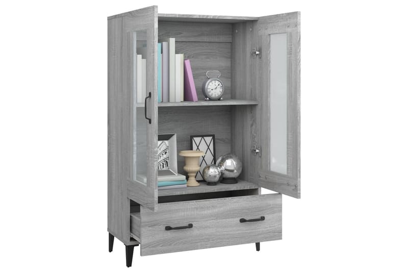 beBasic Högskåp grå sonoma 70x31x115 cm konstruerat trä - Grey - Förvaring - Skåp - Förvaringsskåp