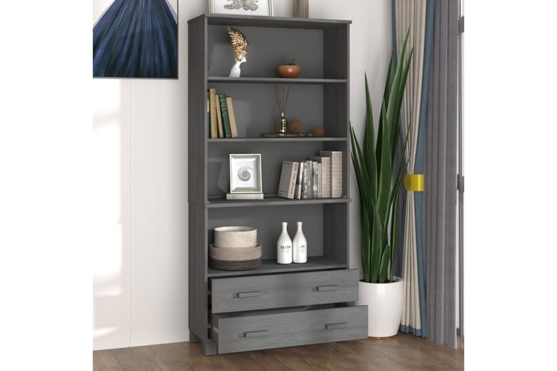 beBasic Högskåp massiv furu mörkgrå - Grey - Förvaring - Skåp - Förvaringsskåp
