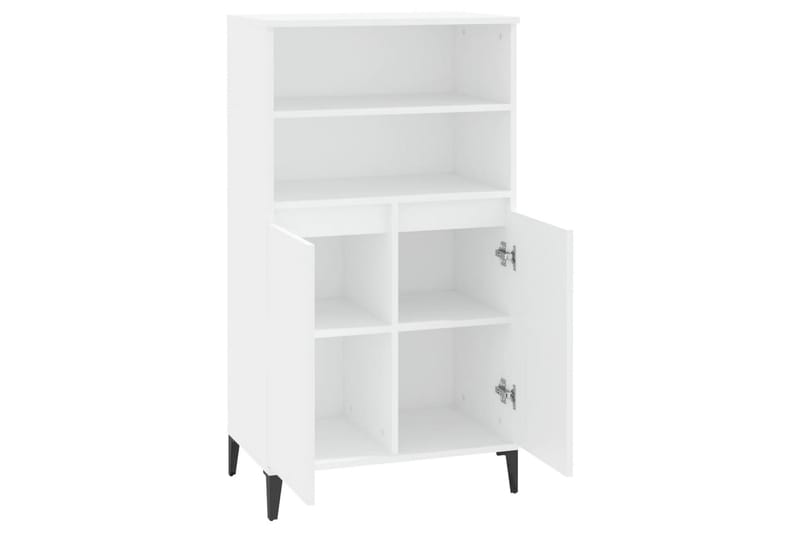 beBasic Högskåp vit 60x36x110 cm konstruerat trä - White - Förvaring - Skåp - Förvaringsskåp