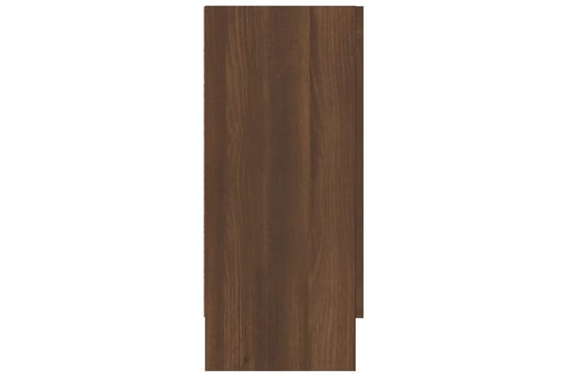 beBasic Vitrinskåp brun ek 120x30,5x70 cm konstruerat trä - Brown - Vitrinskåp