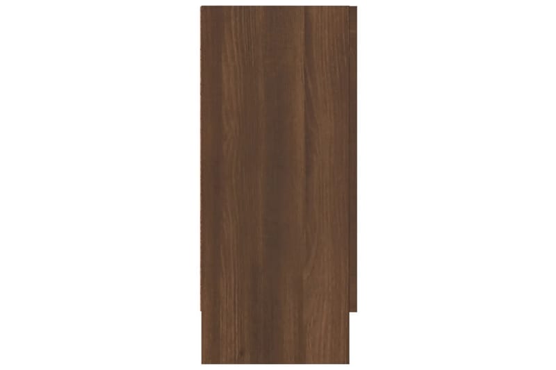 Lågt Vitrinskåp 30,5 cm djup 120 cm bred 70 cm hög Mörkt Trä - Brun - Förvaring - Skåp - Vitrinskåp