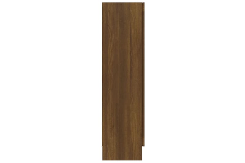beBasic Vitrinskåp brun ek 82,5x30,5x115 cm konstruerat trä - Brown - Vitrinskåp