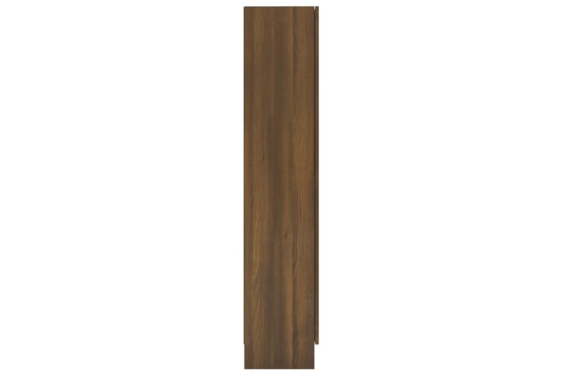 beBasic Vitrinskåp brun ek 82,5x30,5x150 cm konstruerat trä - Brown - Vitrinskåp