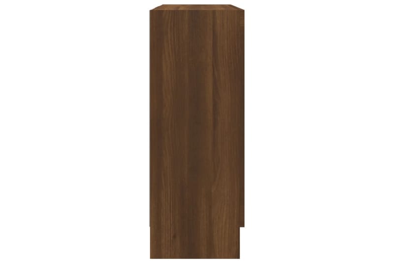 Lågt Vitrinskåp 30,5 cm djup 82,5 cm bred 80 cm hög Mörkt Trä - Brun - Förvaring - Skåp - Vitrinskåp