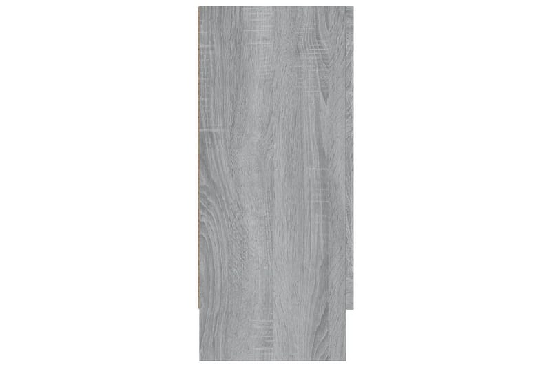 Lågt Vitrinskåp 30,5 cm djup 120 cm bred 70 cm hög Ljust Trä - Grå - Förvaring - Skåp - Vitrinskåp