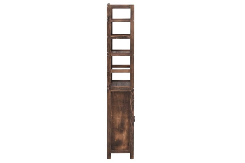 Smalt Vitrinskåp 24 cm djup 46 cm bred 140 cm hög Trä - Brun - Förvaring - Skåp - Vitrinskåp