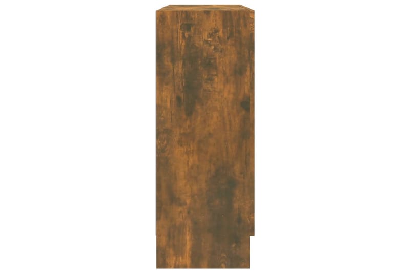 beBasic Vitrinskåp rökfärgad ek 82,5x30,5x80 cm konstruerat trä - Brown - Vitrinskåp