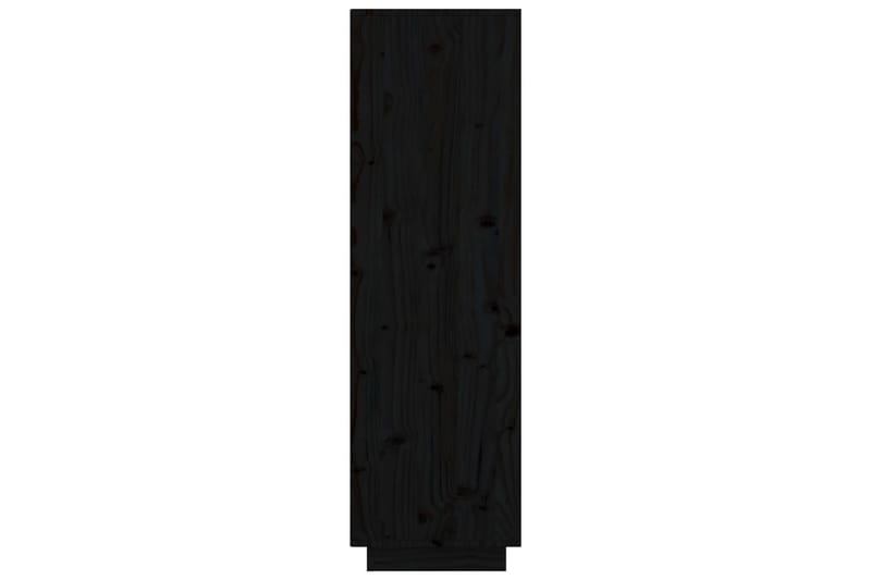 Vitrinskåp 35 cm djup 74 cm bred 117 cm hög Mörkt Trä - Svart - Förvaring - Skåp - Vitrinskåp