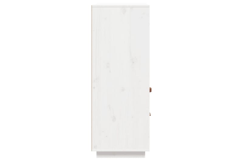 beBasic Vitrinskåp vit 100x40x108,5 cm massiv furu - White - Vitrinskåp