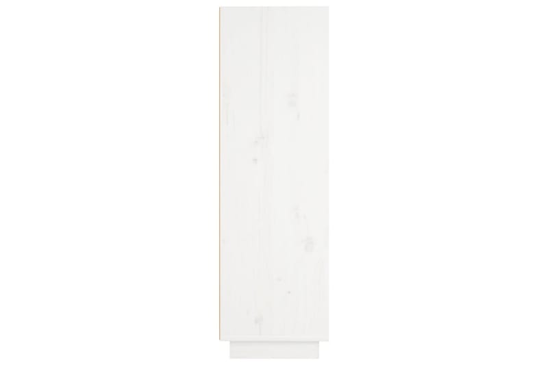 Smalt Vitrinskåp 34 cm djup 37 cm bred 110 cm hög Ljust Trä - Vit - Förvaring - Skåp - Vitrinskåp
