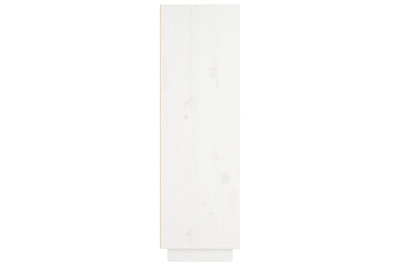 beBasic Vitrinskåp vit 37x34x110 cm massiv furu - White - Vitrinskåp