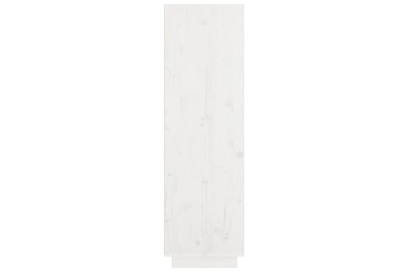 beBasic Vitrinskåp vit 74x35x117 cm massiv furu - White - Vitrinskåp