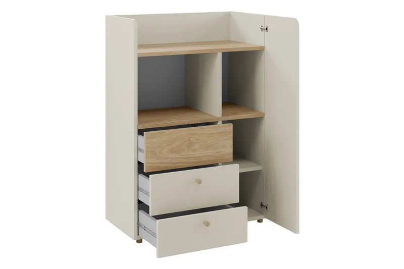 Buhan Highboard - Beige/Brun - Förvaring - Skåp - Förvaringsskåp