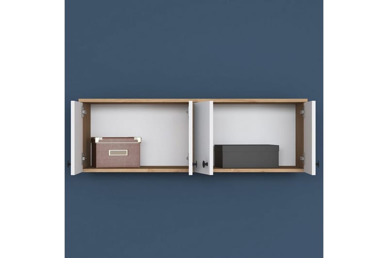 Calros Hörnskåp - Valnöt/Vit - Förvaring - Skåp - Hörnskåp