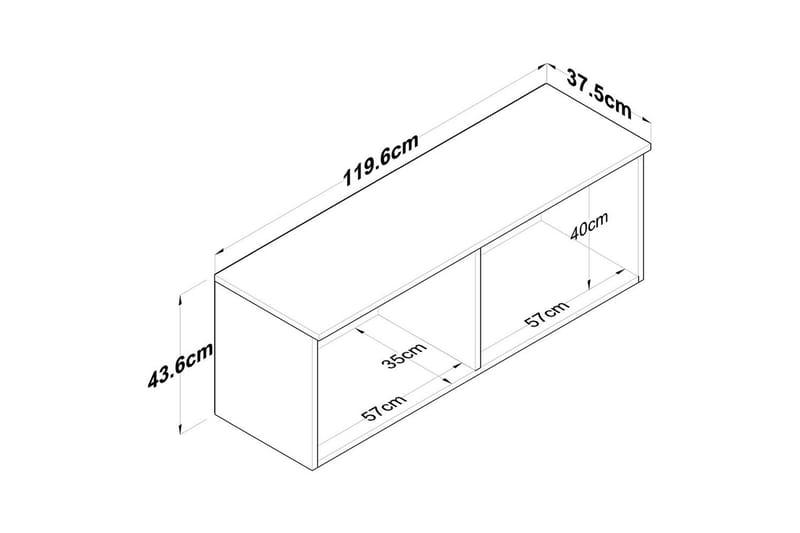 Calros Hörnskåp - Valnöt/Vit - Förvaring - Skåp - Hörnskåp