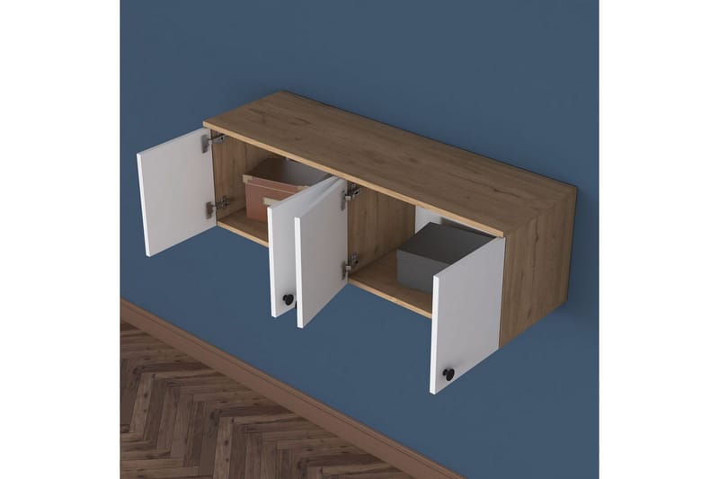 Calros Hörnskåp - Valnöt/Vit - Förvaring - Skåp - Hörnskåp