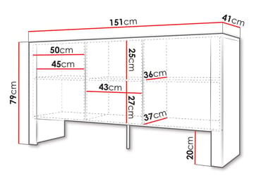 Calvenn Skänk 151 cm - Förvaring - Skåp - Förvaringsskåp