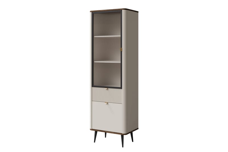 Cucina Vitrinskåp 60x191 cm - Beige - Förvaring - Skåp - Vitrinskåp