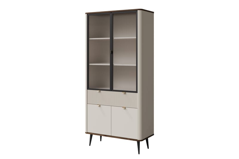 Cucina Vitrinskåp 90x191 cm - Brun - Förvaring - Skåp - Vitrinskåp