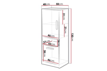Dekona Highboard - Svart/Vit - Förvaring - Skåp - Förvaringsskåp