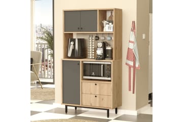 Donae Highboard - Ek/Antracit - Förvaring - Skåp - Förvaringsskåp