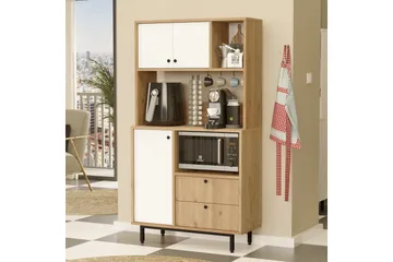 Donae Highboard - Ek/Vit - Förvaring - Skåp - Förvaringsskåp