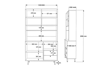 Donae Highboard - Vit - Förvaring - Skåp - Förvaringsskåp