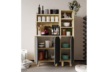 Estra Highboard - Brun/Antracit - Förvaring - Skåp - Förvaringsskåp