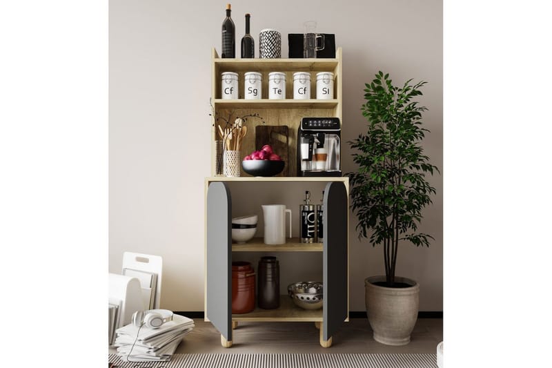 Estra Highboard - Brun/Antracit - Förvaring - Skåp - Förvaringsskåp