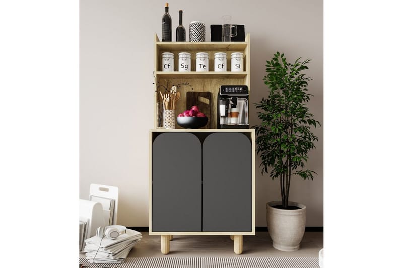 Estra Highboard - Brun/Antracit - Förvaring - Skåp - Förvaringsskåp