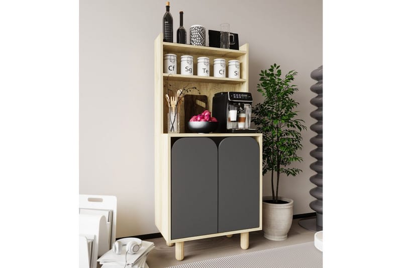 Estra Highboard - Brun/Antracit - Förvaring - Skåp - Förvaringsskåp