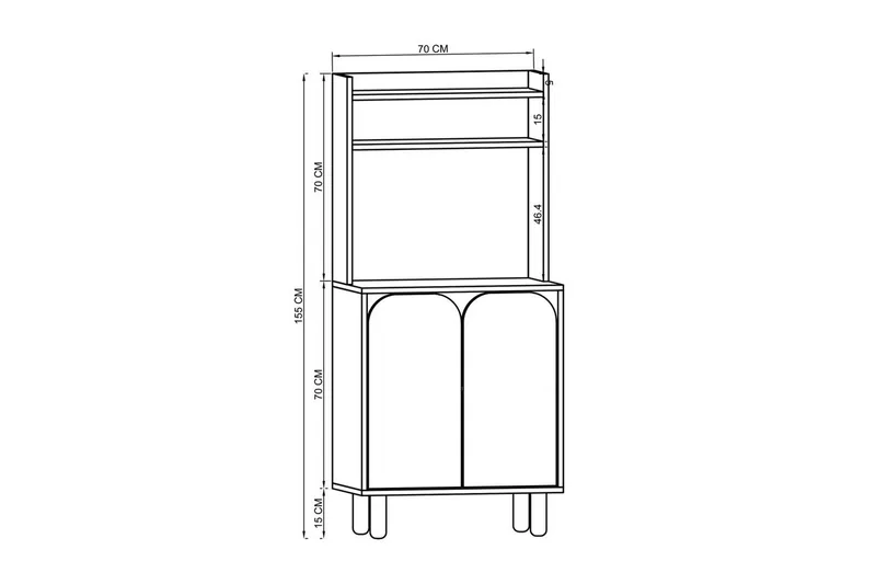 Estra Highboard - Brun/Vit - Förvaring - Skåp - Förvaringsskåp