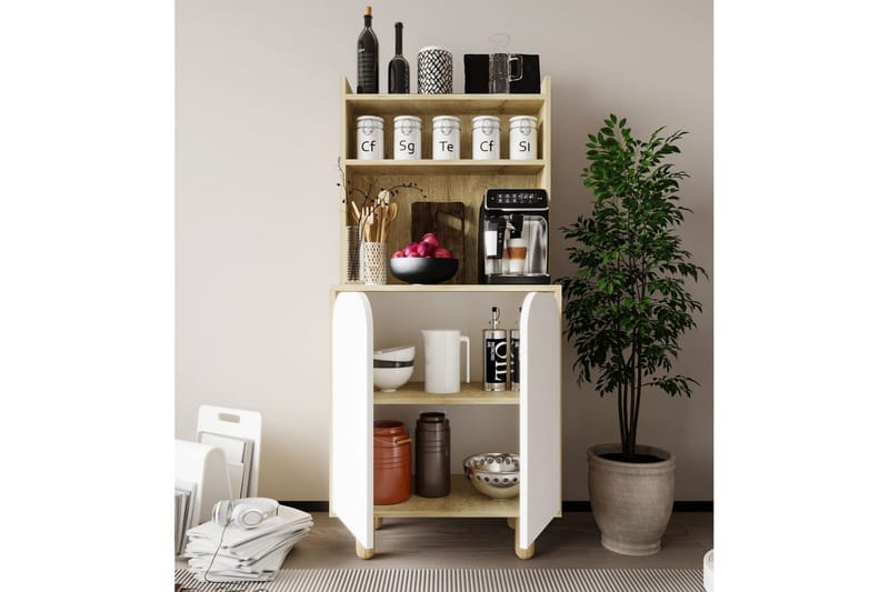 Estra Highboard - Brun/Vit - Förvaring - Skåp - Förvaringsskåp