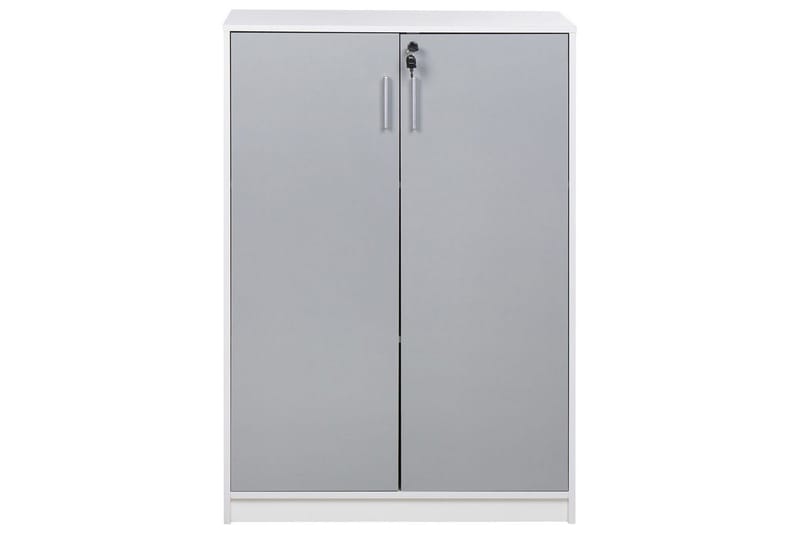 Förvaringsenhet Zehna Grå, vit, 80x40x117 cm - Grå, vit, 80x40x117 cm - Förvaring - Skåp - Förvaringsskåp